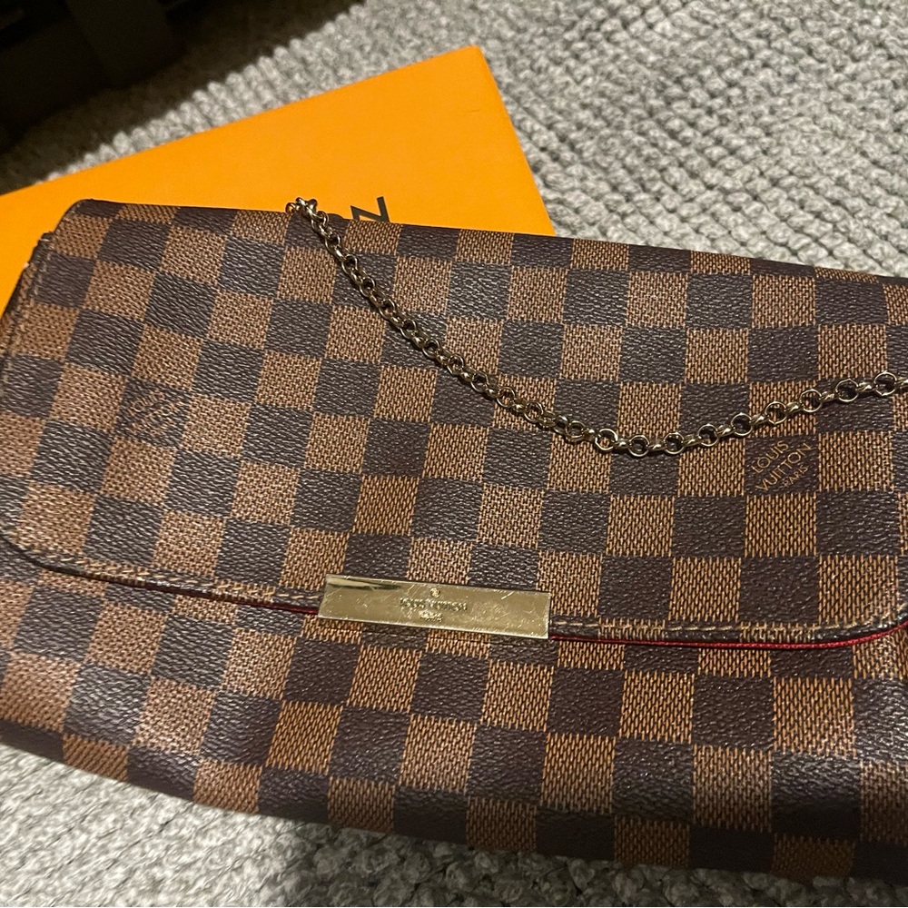 Inspired Damier Ebene Checkered. The Favorite PM Shoulder crossbody Bag. - Picture 2 of 12